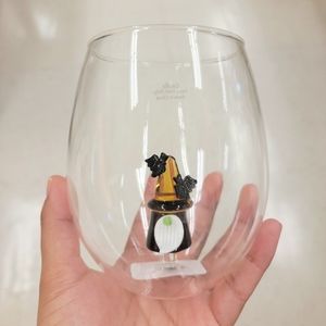 Gnome Halloween Wine Glass 3D